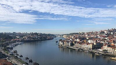 View of Porto on the Way of St. James Portugal